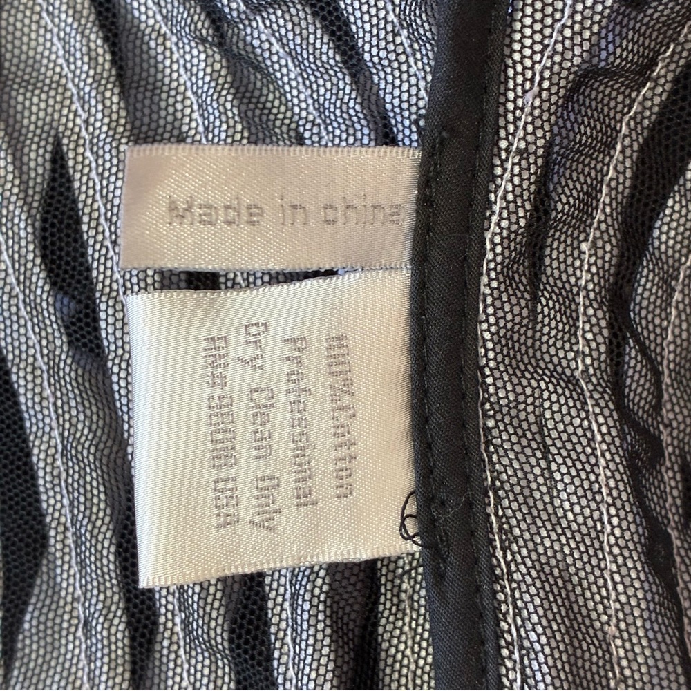 Vtg Alexandra Rosati Zip Up Black Stretch Mesh  White Stripe Details Blazer - Picture 5 of 9